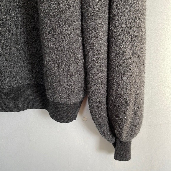 American Eagle Boucle Balloon Sleeve Sweater Size XL Gray - Picture 6 of 9